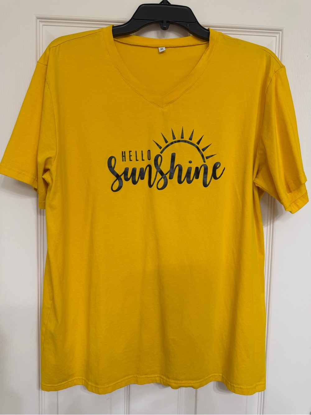 Hello Sunshine Short Sleeve V‑Neck Tee - Yellow